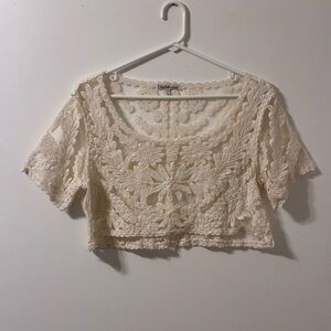 Elegant Cream Lace Women’s Top